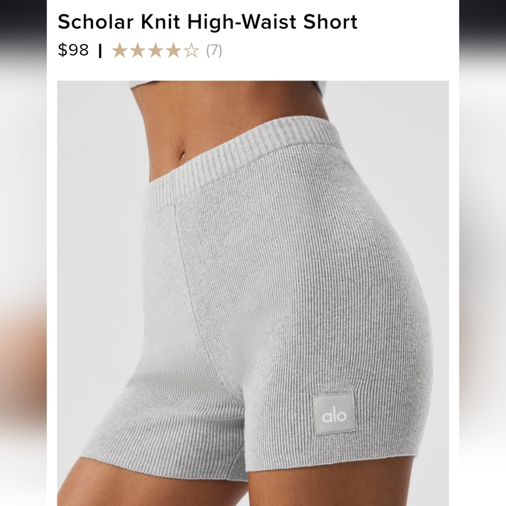 Alo Scholar high-waist knit Short